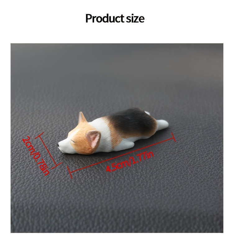mini corgi car accessories decorative center console decompression screen for pet owners details 2