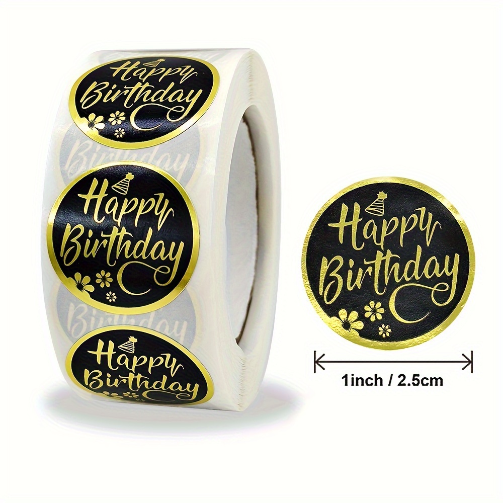 

500pcs 1-inch Round Stickers - Self-adhesive, Disposable Labels For Party Favors & Gift Decorations Birthday Decorations