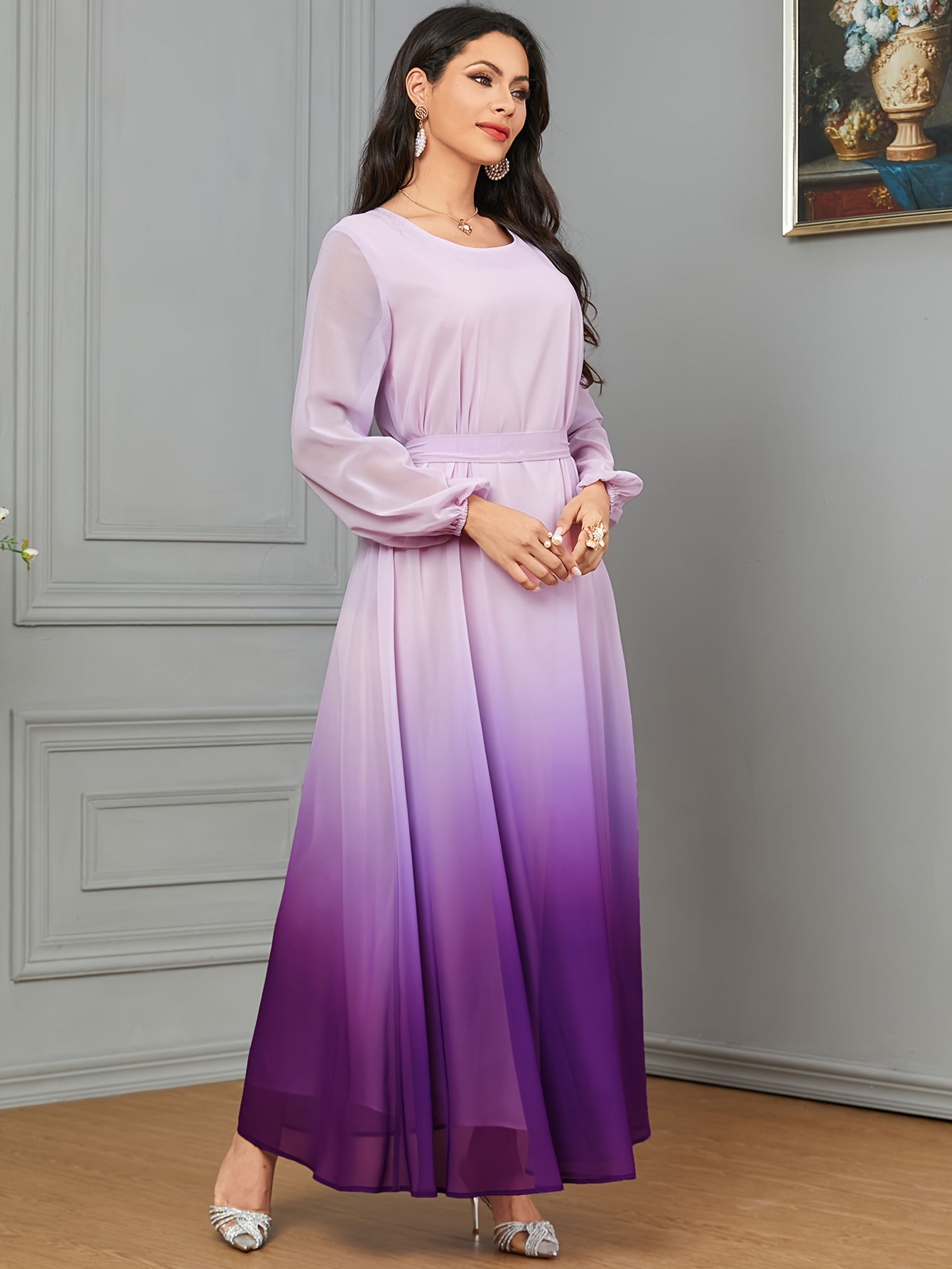 strapless open back dress Colored Wedding Dresses, Purple and White Wedding Dress, Ombre Wedding –  classygown main image 0