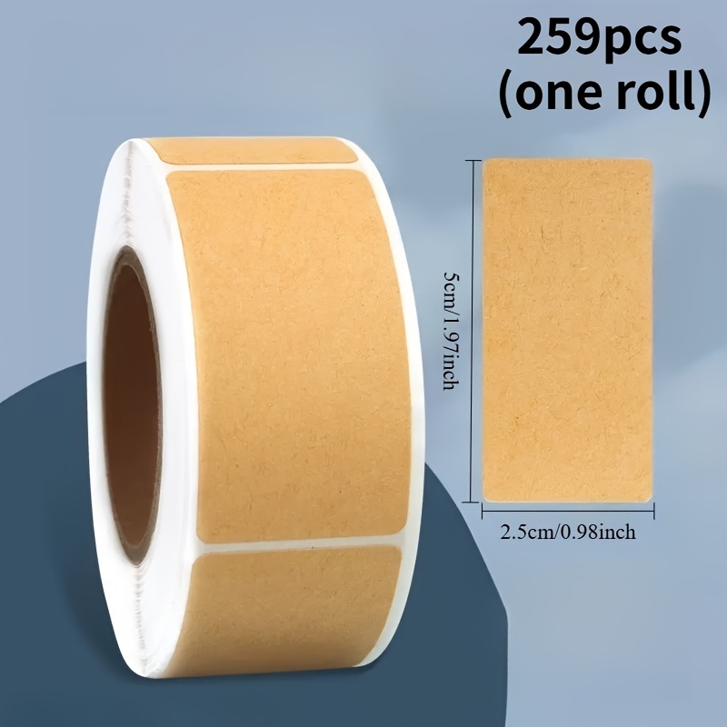 259pcs Paper Self-adhesive Label Roll - Handwritten Stickers Suitable For Packaging, Shipping, Inventory, Office Organization - Durable Write- Stickers With Adhesive Backing (259 Labels)