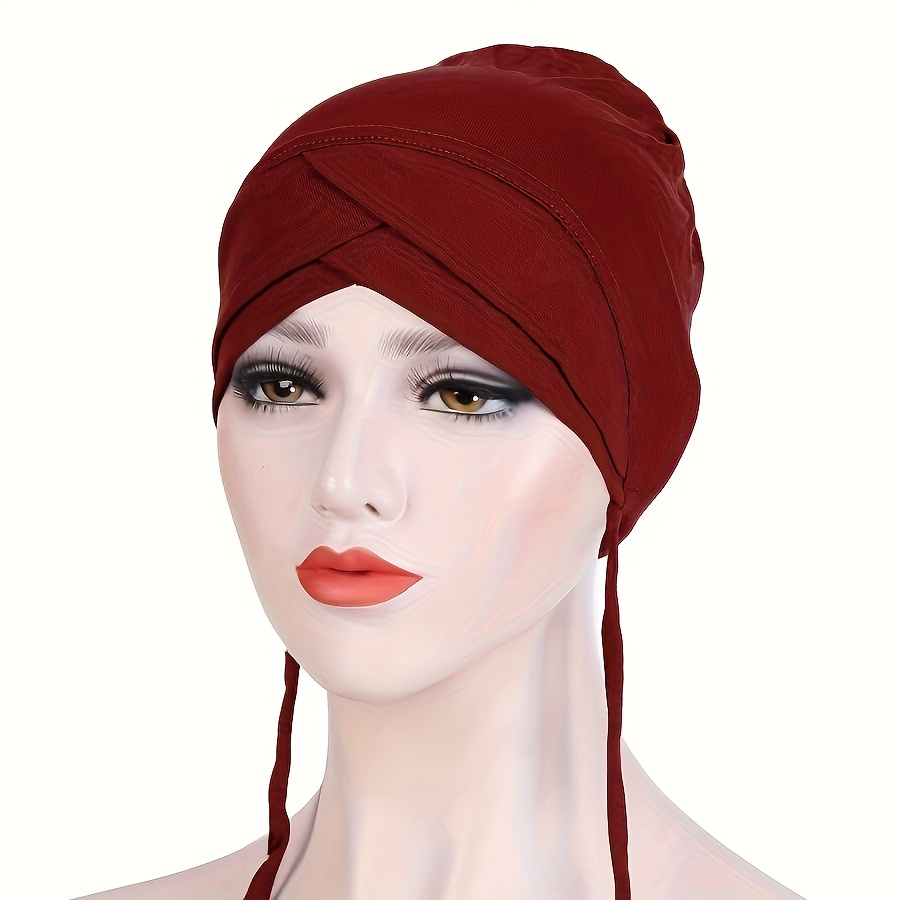 Women's Adjustable Double-Layer Head Wrap Scarf, Comfortable & Versatile