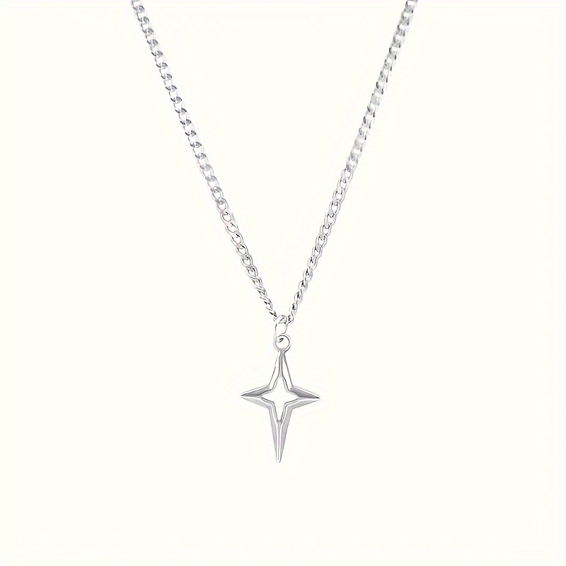Men's Necklace With A Cross Star Pendant