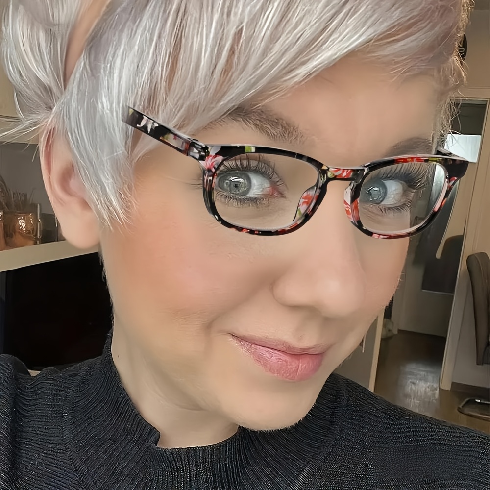 6 pairs of fashionable and versatile simple and trendy oval   pc anti blue light decorative glasses   with glass lenses suitable for reading books   work   reading glasses Product details 0