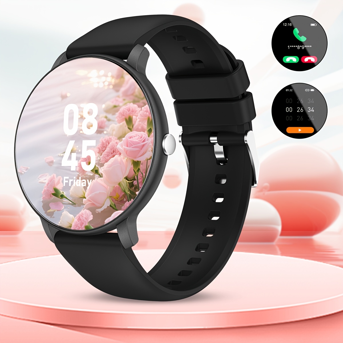 Image of New, Full-screen Touch Smartwatch, Convenient Assistant , With Wireless Calling, Phone Answering And , Message Reminders, 100 , /music , Sports , And Fitness Features