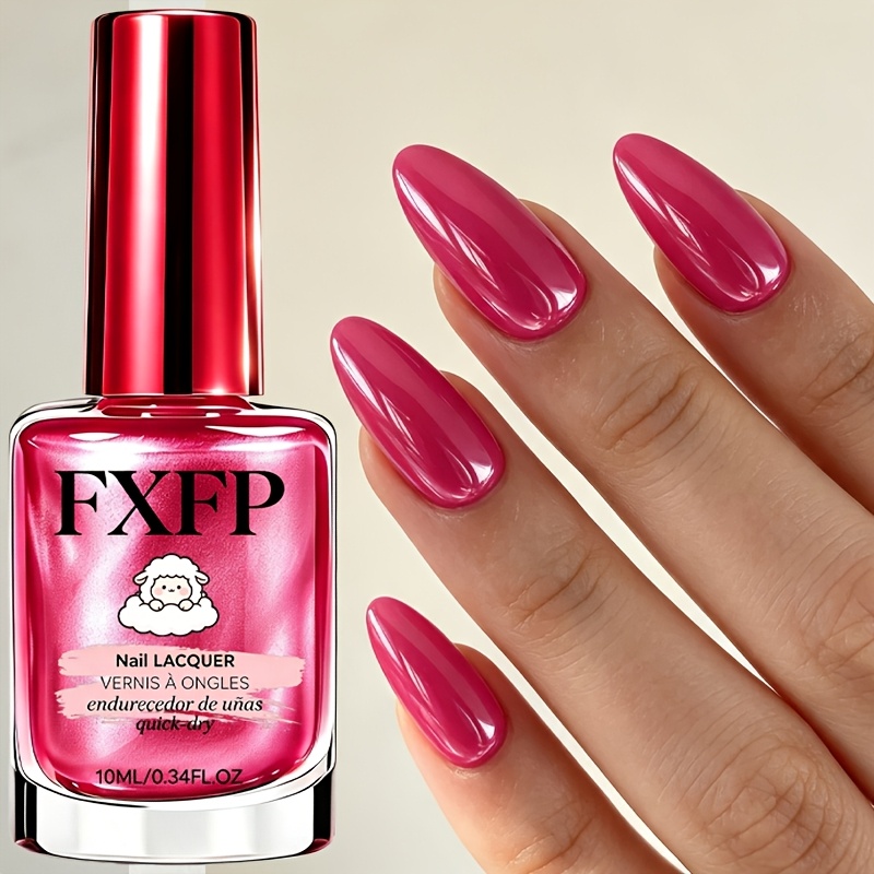 Image of Fxfp Fruit Mirror Nail Strengthener - Lamp-free Long-lasting Nail Polish, , Brightens Nails, Long-lasting , For Daily And Professionals, Suitable For Hands And Feet, Christmas Gift