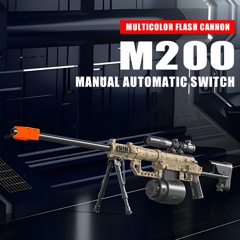 M200 Sniper Gun Electric Gel Jet Ball [7.4V High Speed Continuous Shooting Upgrade G Highly Assembled Toy Manual/automatic Dual Mode Drive Hand Automatic Semi-automatic Full Bullet Firing
