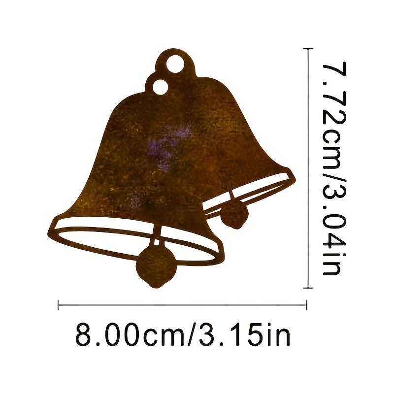 TEMU Vintage Rusty Christmas Bell Metal Ornament, Perfect For Christmas Tree, Outdoor Garden Decor, Car Hanging, New Year Gift