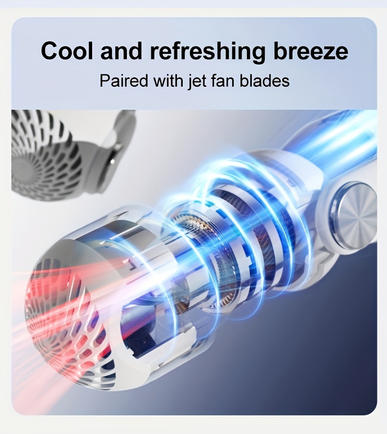 2024   bladeless portable neck fan with 360 rotatable airflow wearable rechargeable adjustable     indoor outdoor use usb powered   power cable details 5