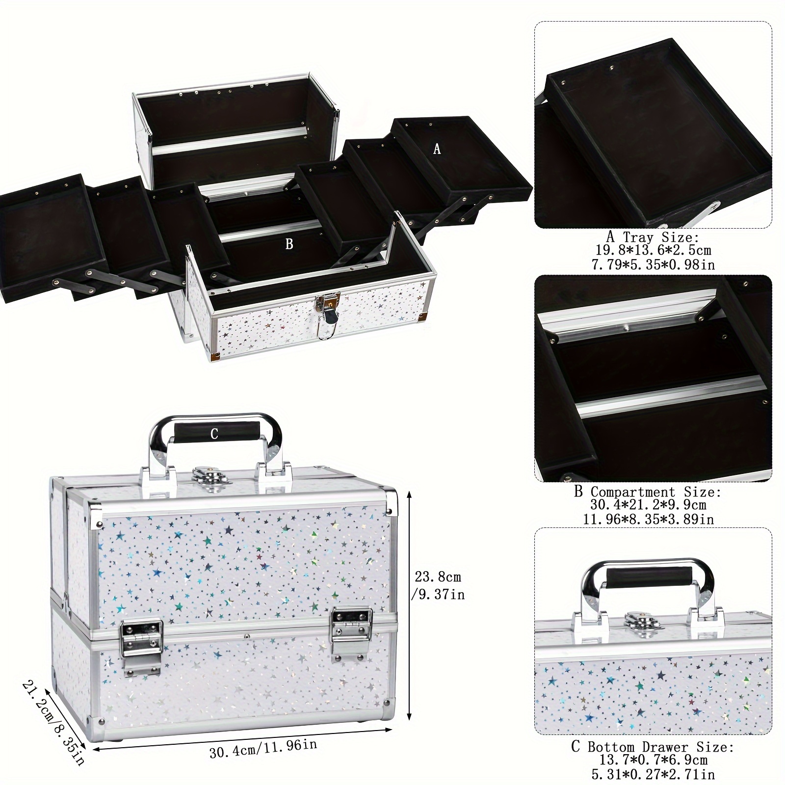 30 in. 0-Drawer Portable Tool Box in Aluminum