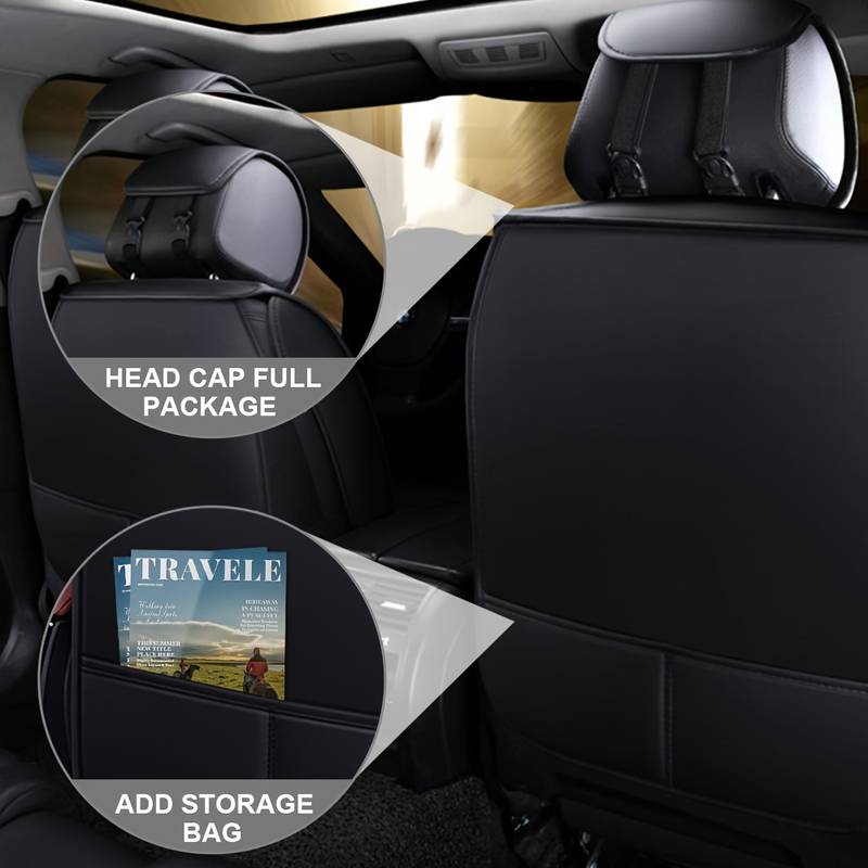 Universal 5-Seat Full Set Car Seat Covers – Front & Rear Protection For Sedans, Breathable Fabric