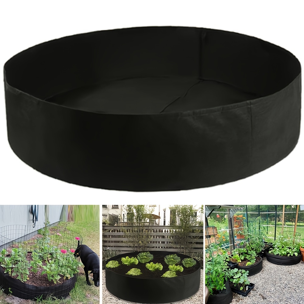 

Heavy-duty Breathable Fabric Raised Garden Bed - Round, Planter Container For Vegetables, Herbs & Plants With - Ideal For Outdoor Gardening, Vegetable Garden Accessories