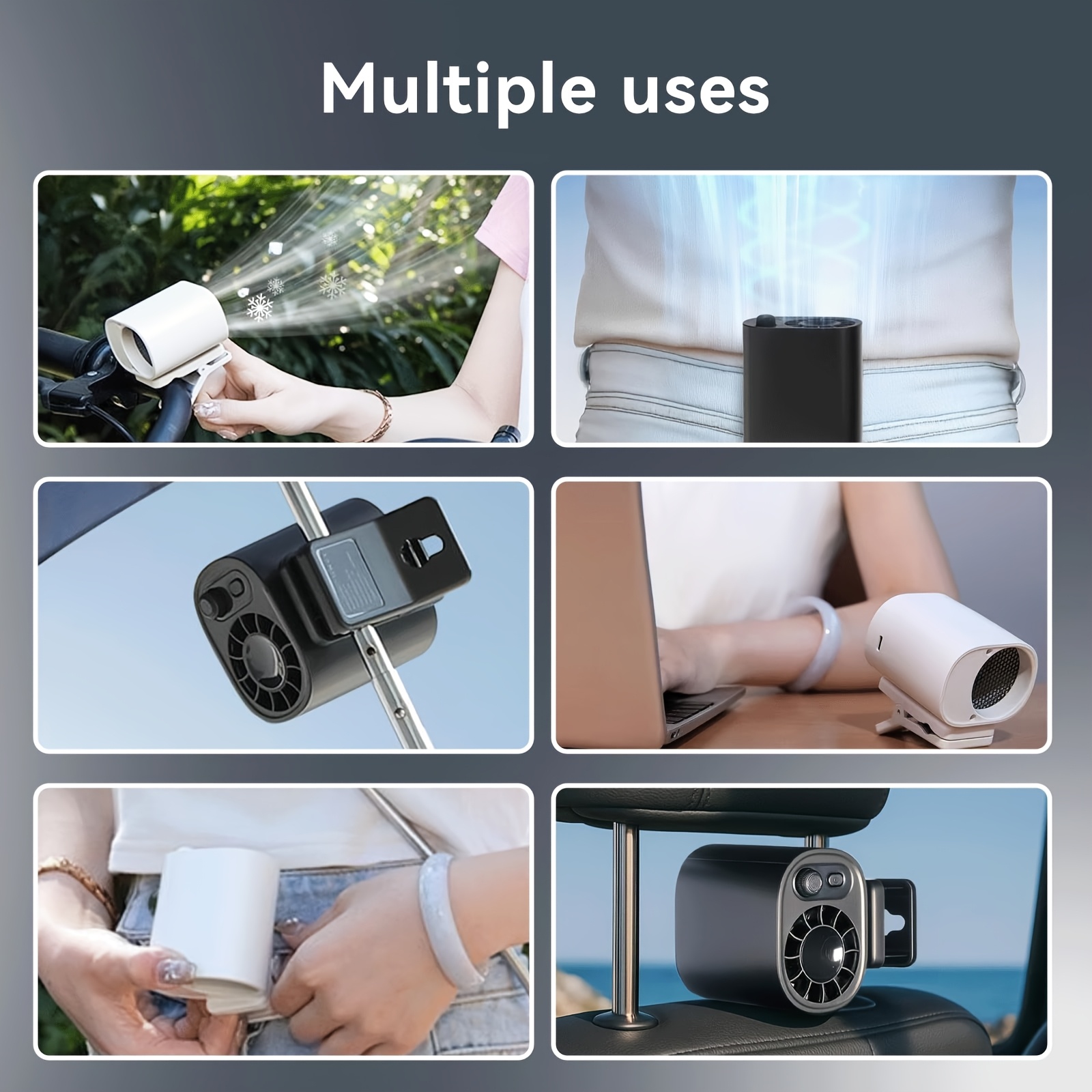 portable clip on car fan clip on car fan with led display for front rear seat mini personal cooling sun visor fan for vehicle 360 rotation 100 adjustable portable fan outdoor activities sleek style durable build adventure camping essentials modern gadget sturdy construction sports lovers 3 holiday gifts Product details 8