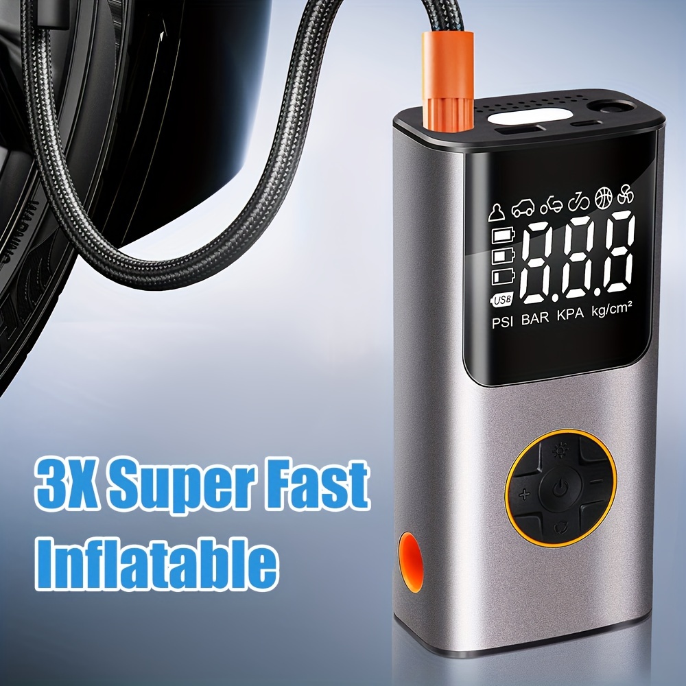 

Electric Air Pump For Inflatables, Inflator Portable Air Compressor, Usb Rechargeable Fast Smart Air Pump Suit For Air Mattress, Sports Balls, Swimming Ring, Pool Floats & Car Tires