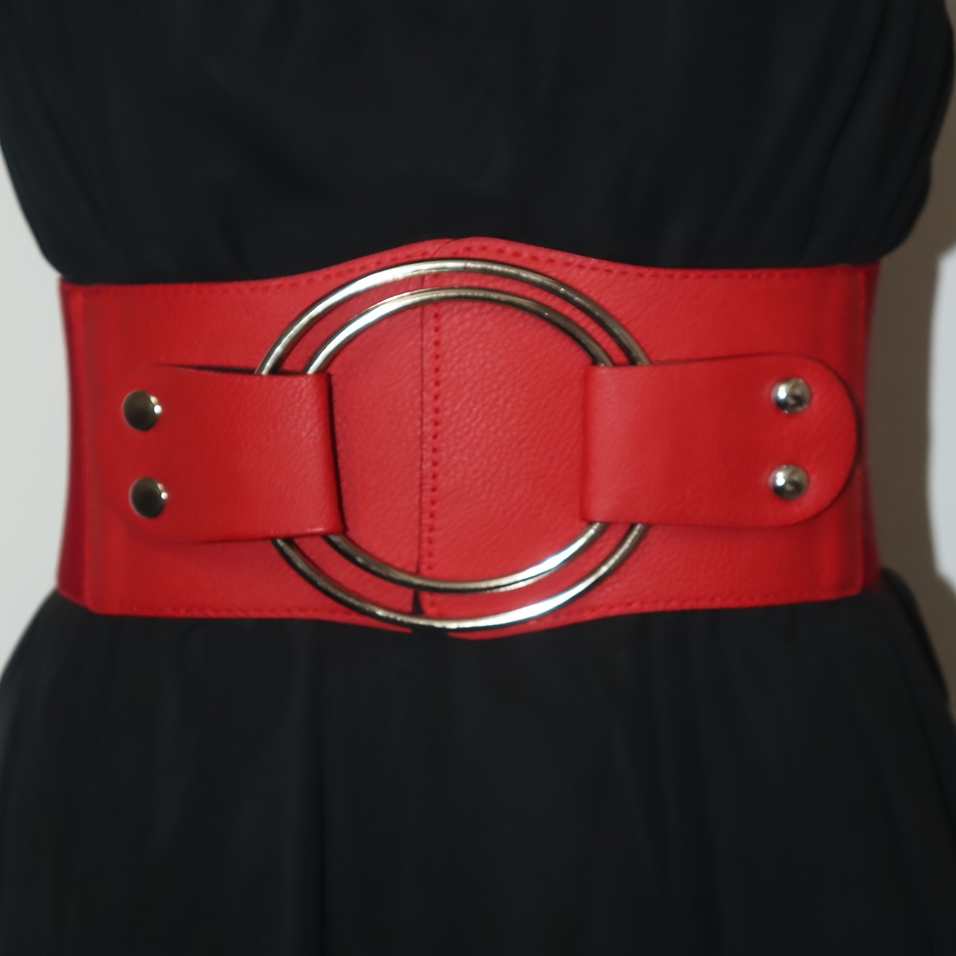 ceinture large élastique femmes boucle ronde noire Temu Switzerland