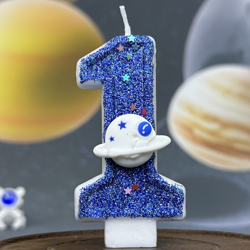 

Dreamy Blue Sequin Birthday Candle - 3.15" Number Cake Topper For Kids & Adults, Perfect For Graduations, Housewarmings & Weddings Birthday Candles For Cake Candle Birthday Cake