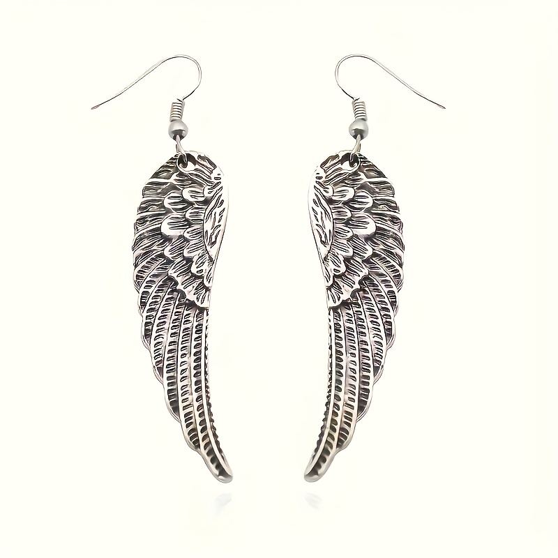 Retro Angel Wing Pendant Earrings — Ethereal Gift