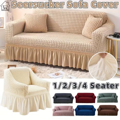 larawan ng item universal na pantakip sa alikabok ng sofa para sa 1, 2, 3, at 4 na upuan na sofa.