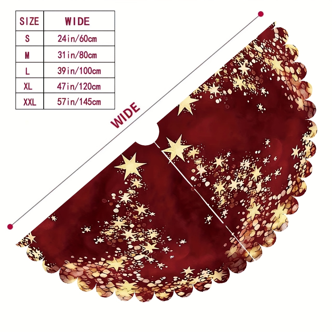 TEMU 1pc New Christmas Tree Skirt For Christmas, Halloween, And Thanksgiving Decor. In 5 Sizes: S, M, L, Xl, Xxl. Made Of Short Plush Material With A