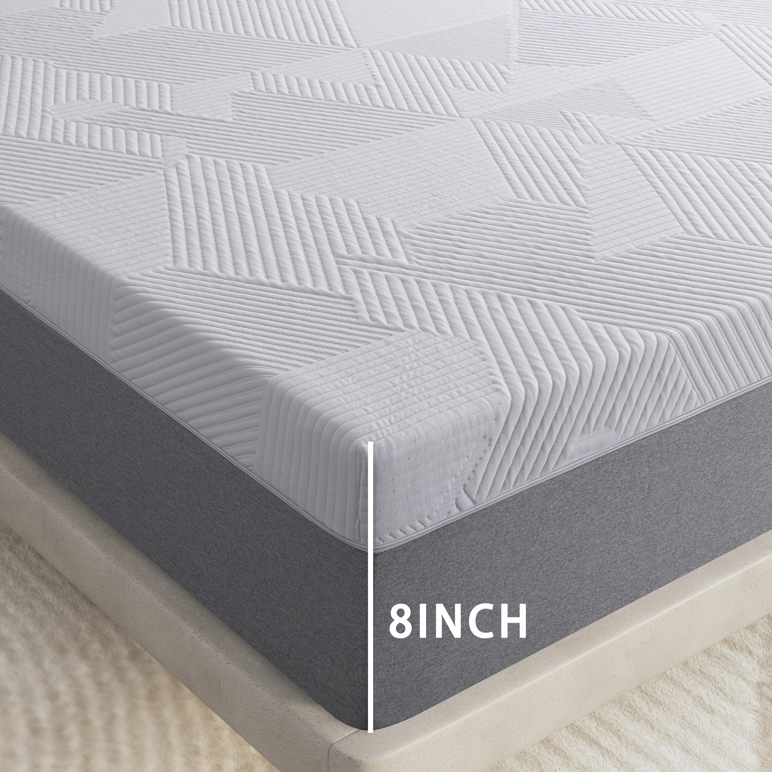 8 inch queen size full size and twin size mattresses   for   support and pressure relief medium firm mattress   fiber glass free