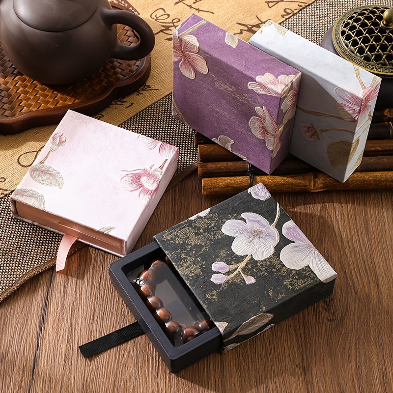 New Chinese-style Floral Jewelry Box, Antique PE Floating Storage Box