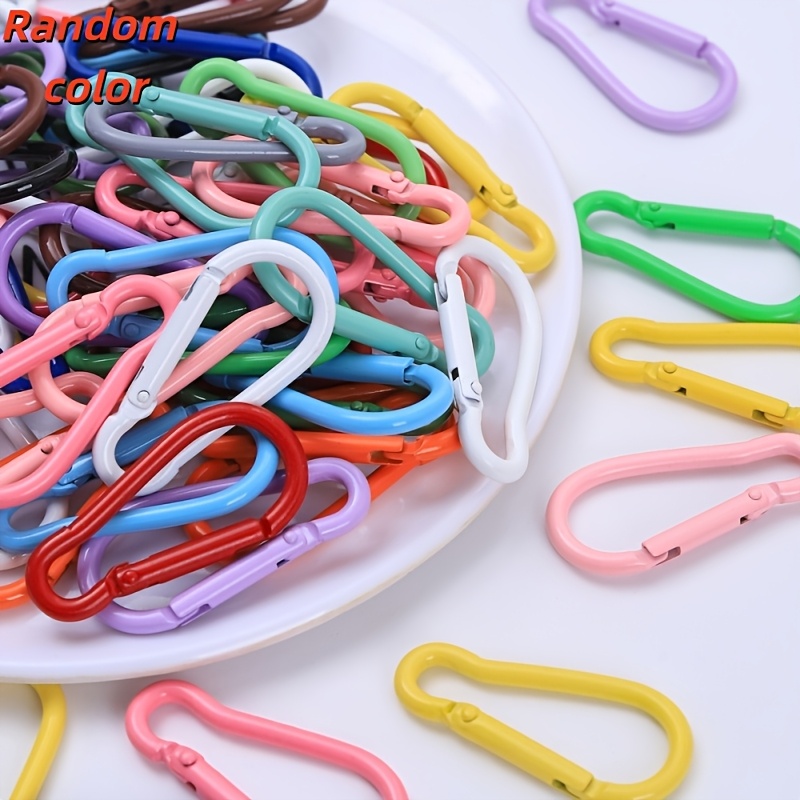 TEMU 25pcs Multicolor Key Carabiner Charms And Keychains, Spring Clips, Carabiner Bulk Key Hooks, Carabiner Key Rings, Car Key Bag Charm Handbag