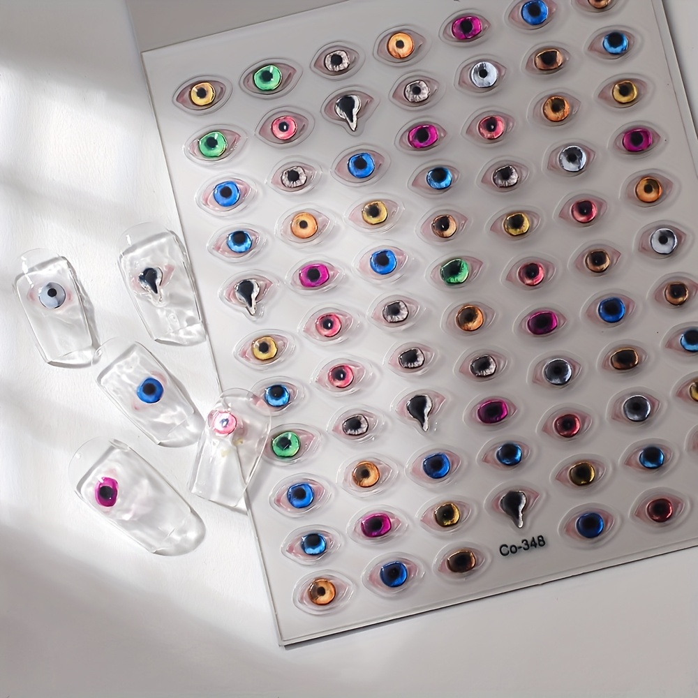 New Nail Stickers Dark Style Realistic Nail Stickers Eye
