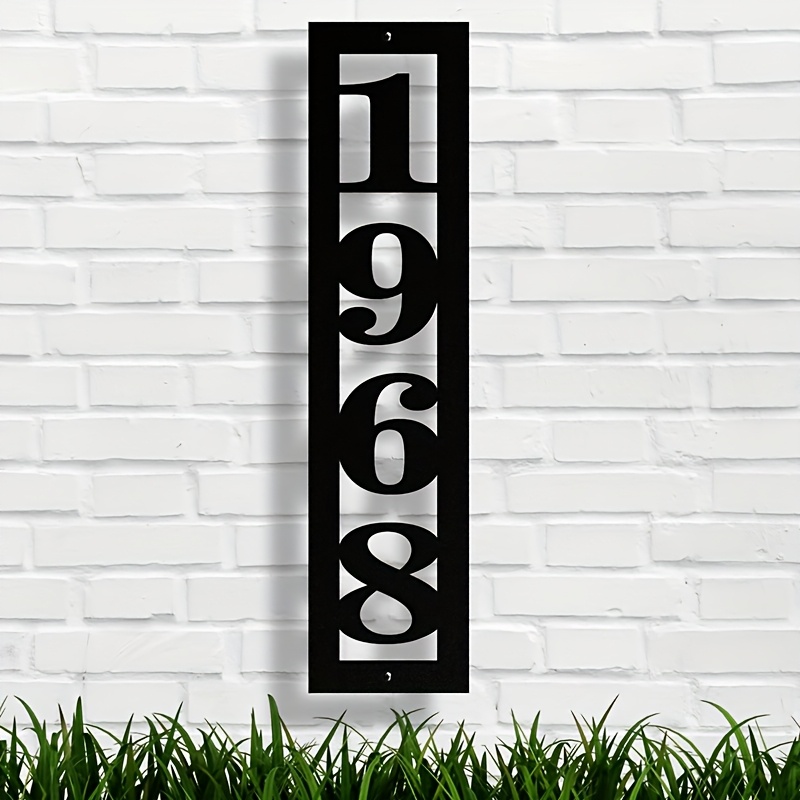 

Customizable Vertical Numbers - Personalized Outdoor Address Plaque, Water-resistant Coating, , Ideal For Decor & Housewarming Gifts, Sign|sleek House Plaque|powdercut