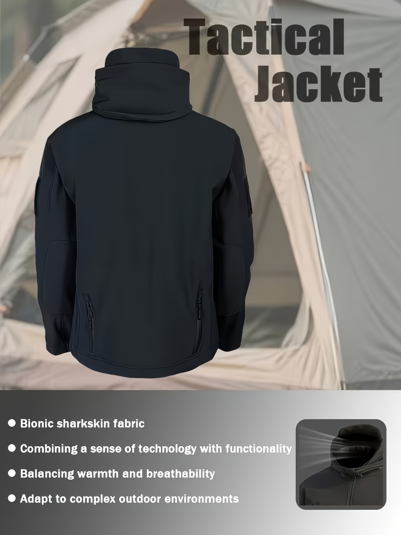 Light Photon Men's Winter Tactical Suit with Cycling Jacket and Pants