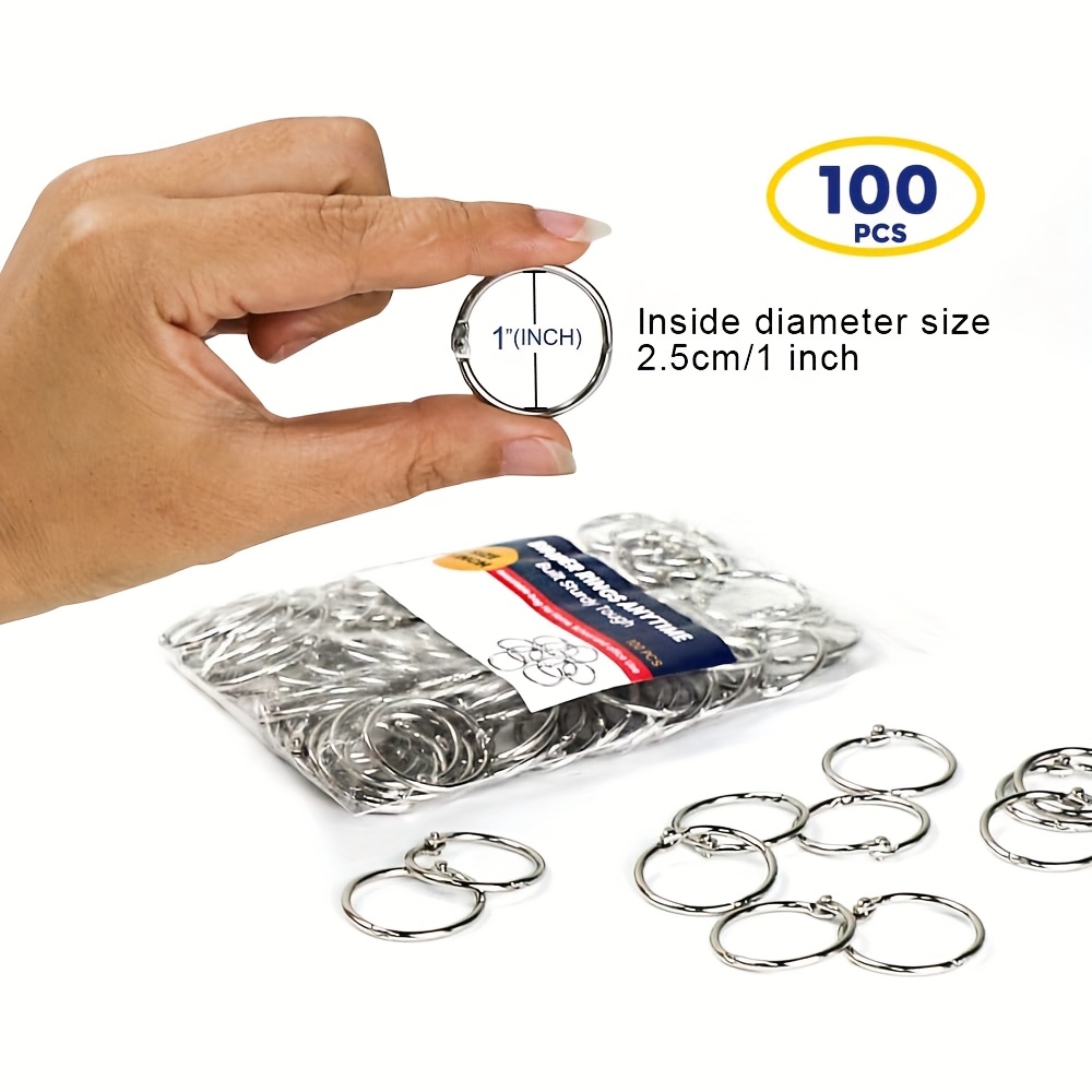 TEMU Large Metal Binder Rings, 3cm Outside Diameter Rings For Clips, Calendar Clips, Paper Sealers