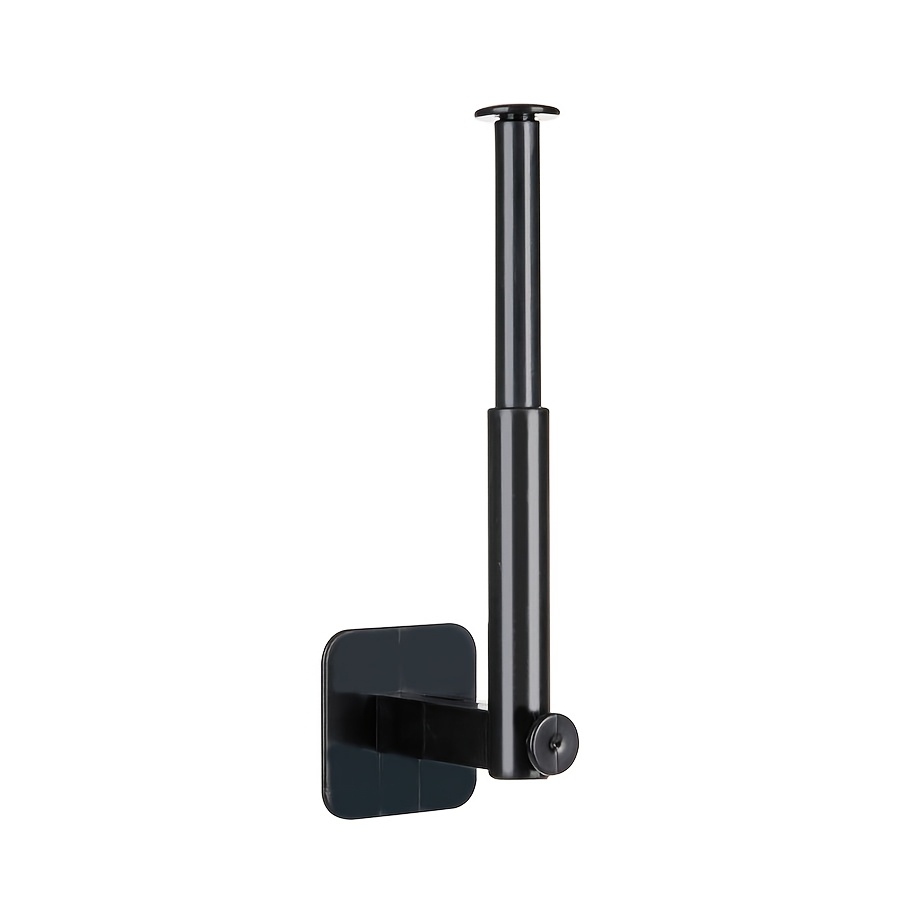 TEMU 1pc No-drill Wall-mounted Hook, Bathroom Tissue Holder, Adjustable Height L-shaped Hook, Bathroom Towel Rack, Self-adhesive Toilet Paper Holder,