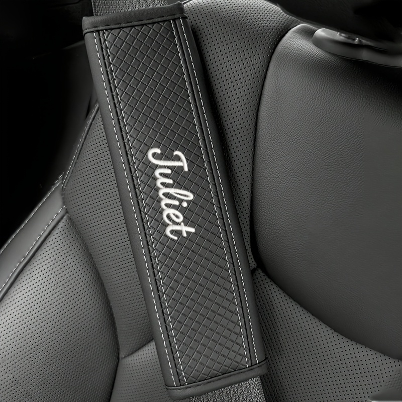 TEMU Custom Embroidered 1pc Car Seat Belt Cover Shoulder Pad, Enhancing Safety