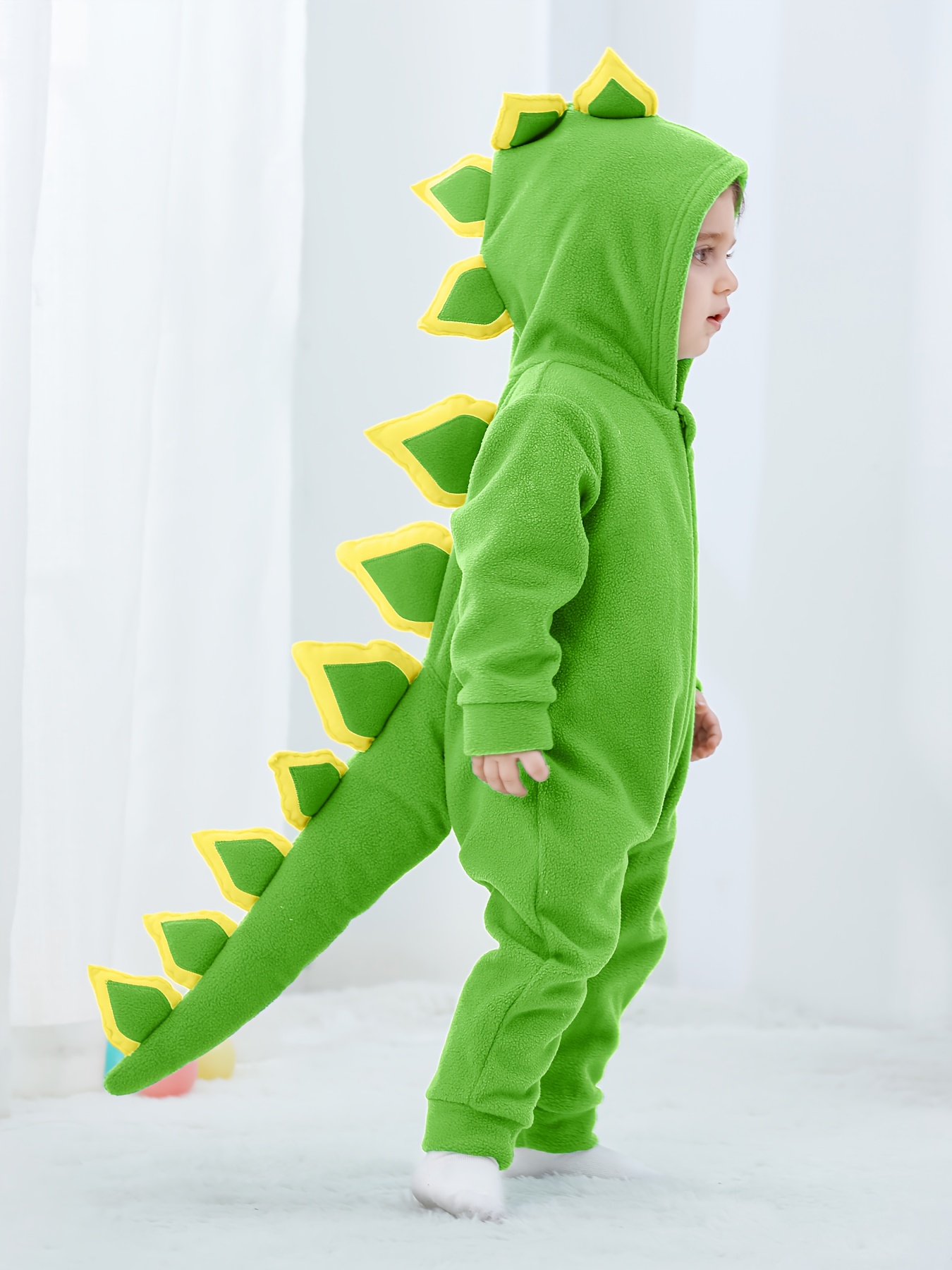 exclusive Infant Baby Spring/Autumn Dinosaur Hooded Romper with 3D Tail Design, Suitable for Daily Wear and Photo Shoots 12 Infant Baby Spring/Autumn Dinosaur Hooded Romper with 3D Tail Design, Suitable for Daily Wear and Photo Shoots