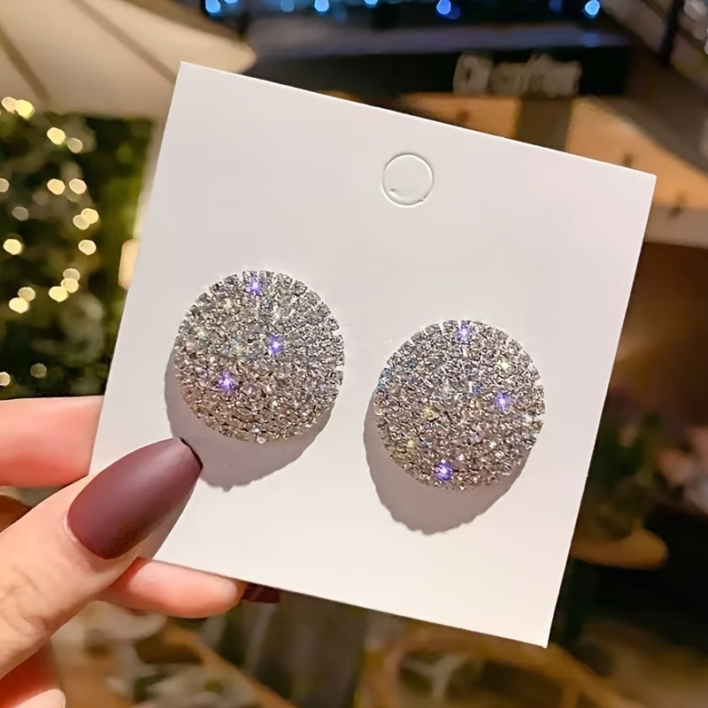 TEMU Pendientes de tachuelas elegantes y clásicos de estilo francés, joyería de moda de lujo y versátil