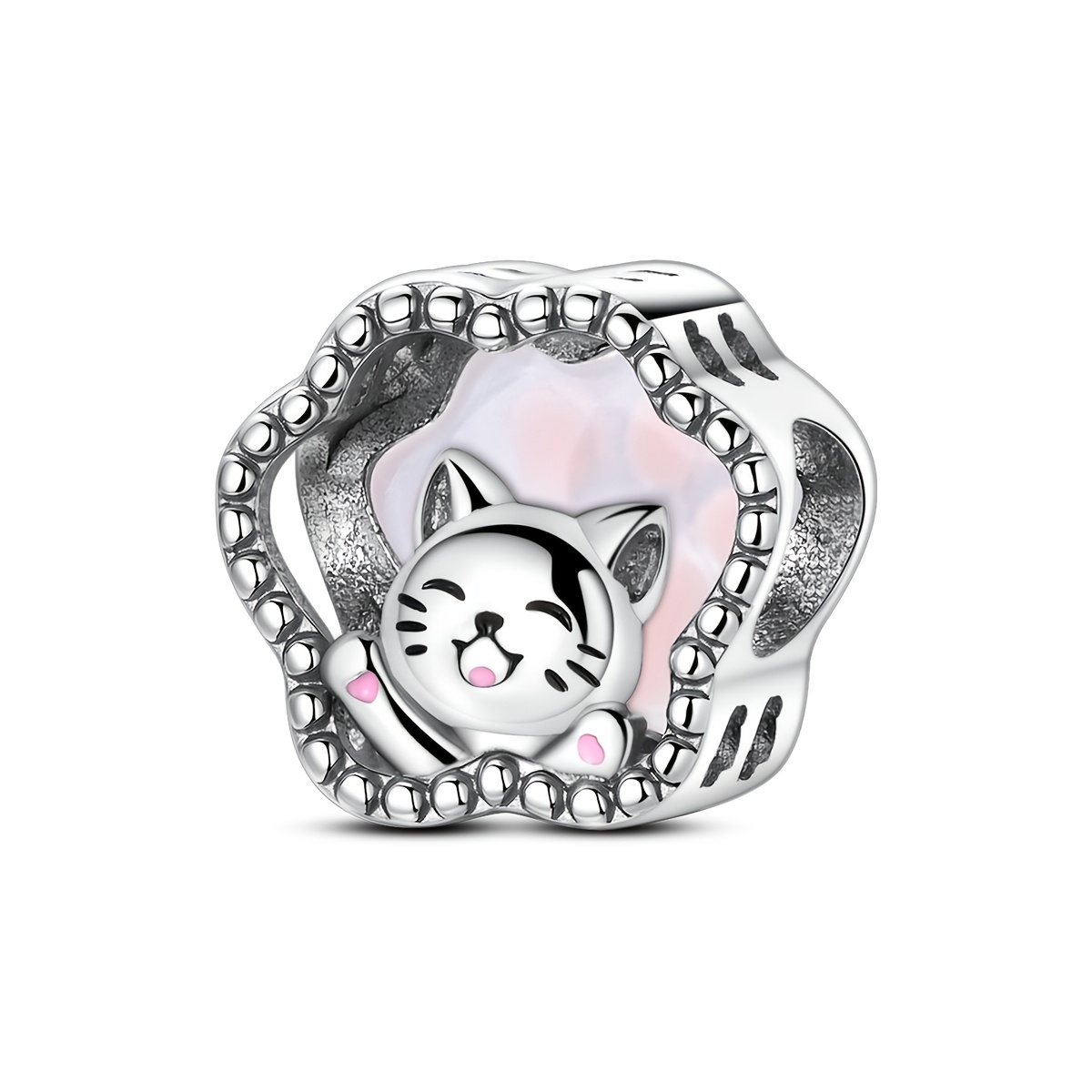 TEMU 1 pz Perline Ciondoli Design Originale Argentato per Donna, Simpatici Ciondoli Artiglio , Gioielli Regalo Confezionati , Adatti per Braccialetto