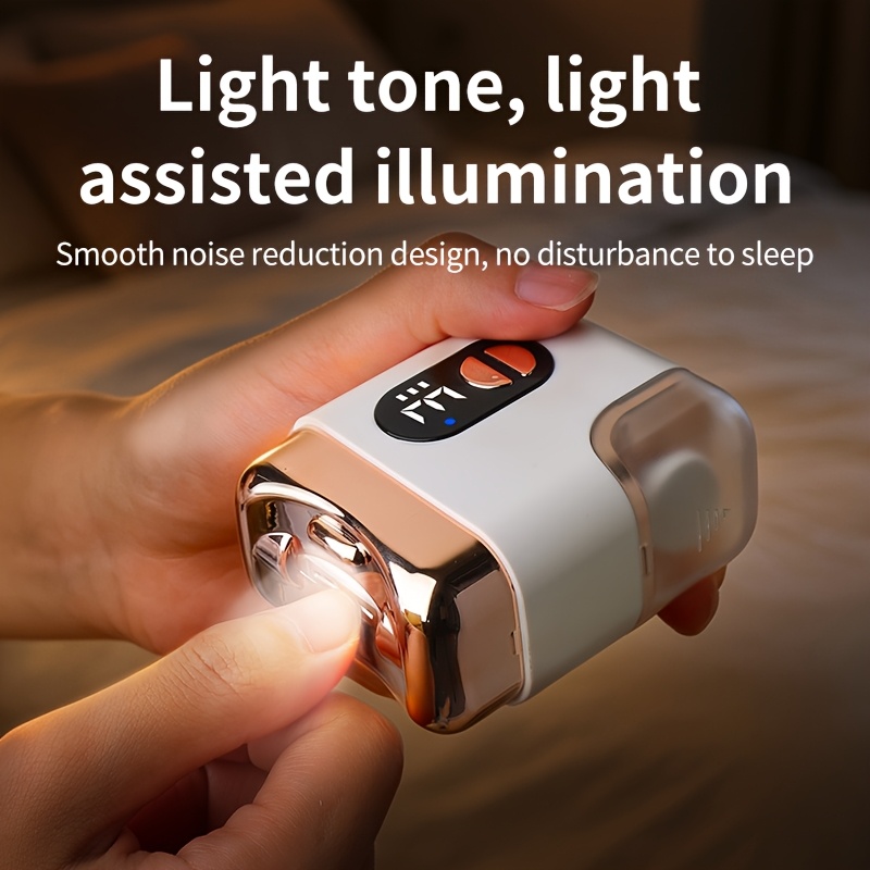 USB Rechargeable Electric Nail Clippers with LED Light