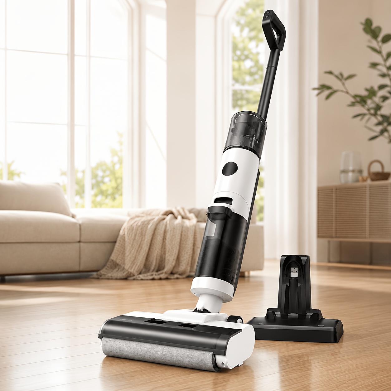 Ed12 Wet Dry Vacuum Cleaner Cordless Hard Floor Vacuum And Mop Combo - Lightweight, Self Propelled, & Edge To Edge Cleaning For Home