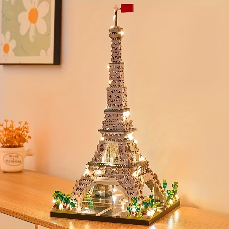 3020 famous Eiffel Tower building blocks, handmade construction toys, ABS material, mixed color building blocks, suitable for commemorative gifts
