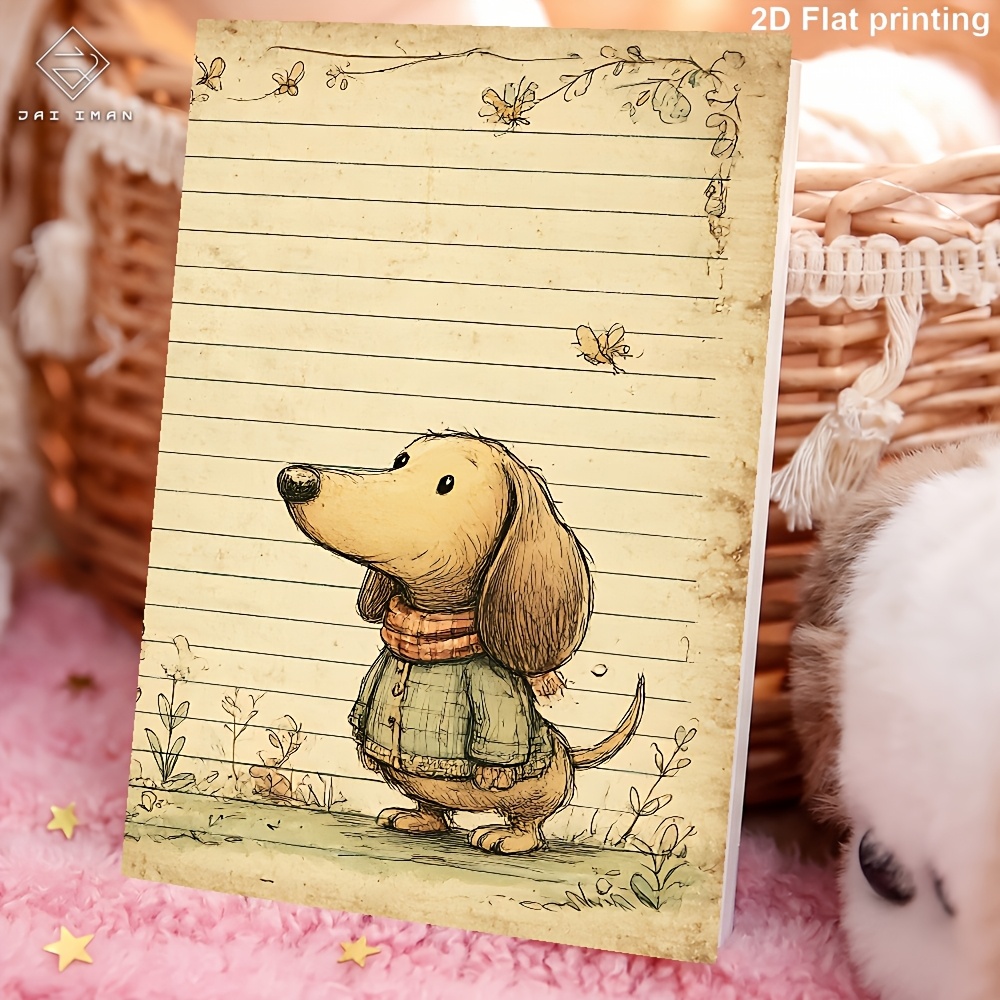 TEMU JAI IMAN 96 (Motivi Non Ripetuti) Formato A5 2D a Colori con Taccuino Planner per Animali Domestici Stile Cucciolo per Abitudini, Collage,