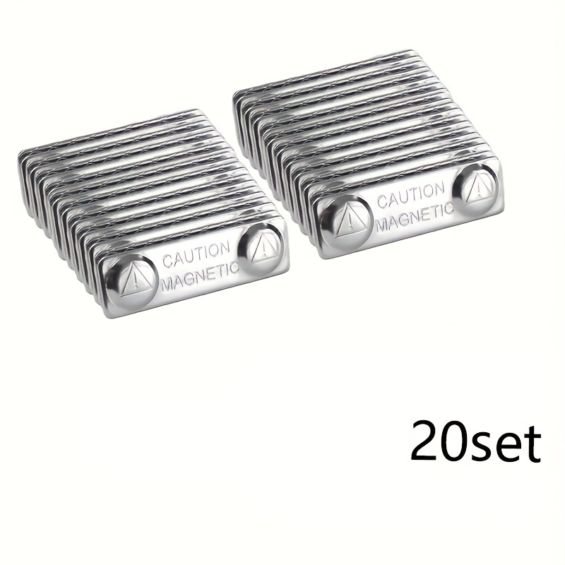 TEMU 2d Style 20 Sets Of Metal Magnetic Name Tags, Strong Magnetic Adsorption Badge Labels, Suitable For Conferences, Exhibitions, And Business