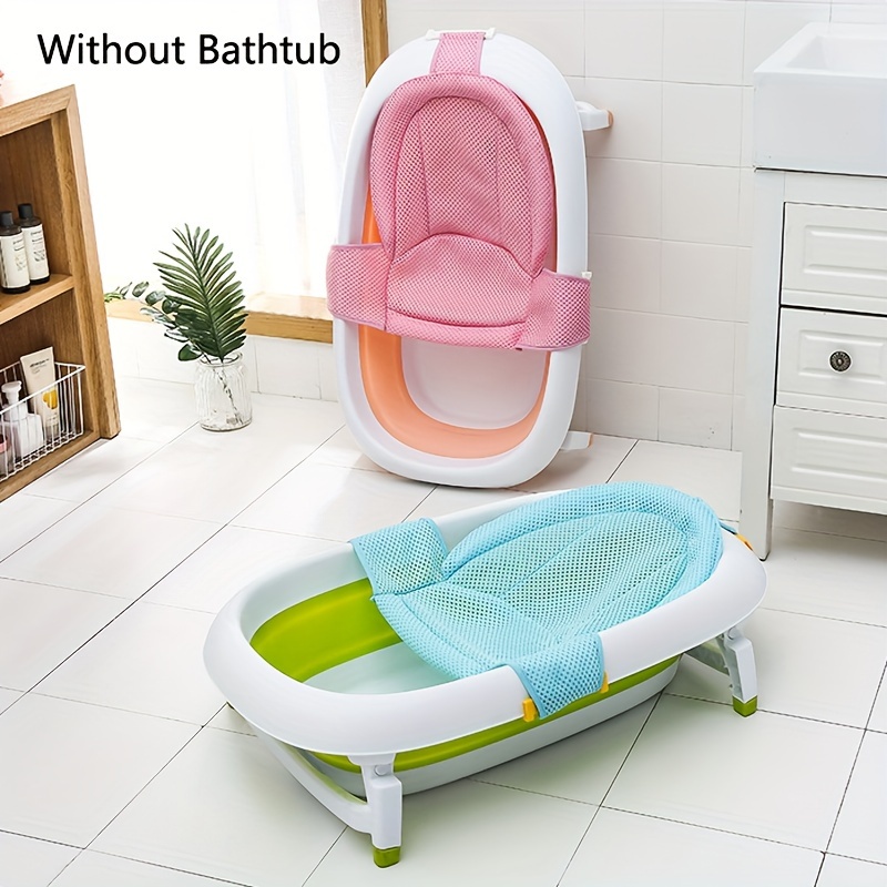 Estante de asiento de bañera para ducha de bebé, bolsa de red de baño  transpirable, fácil de secar, estante de ducha para recién nacido,  protección