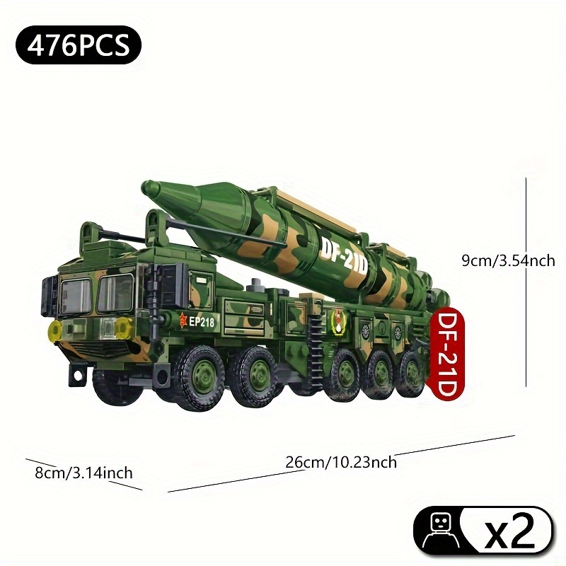 Building Blocks Of Missile Rocket Toy Missile Vehicle Model Tank Armored  Vehicle Small Blocks Puzzle Assembly Model Handmade Diy Gift 476pcs - Toys  & Games - Temu