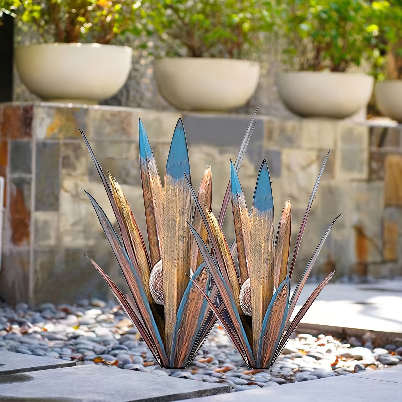 ライト・ランタン Soulabo x mana's farm AGAVE metal agave solar lawn lights plant home decoration - Temu