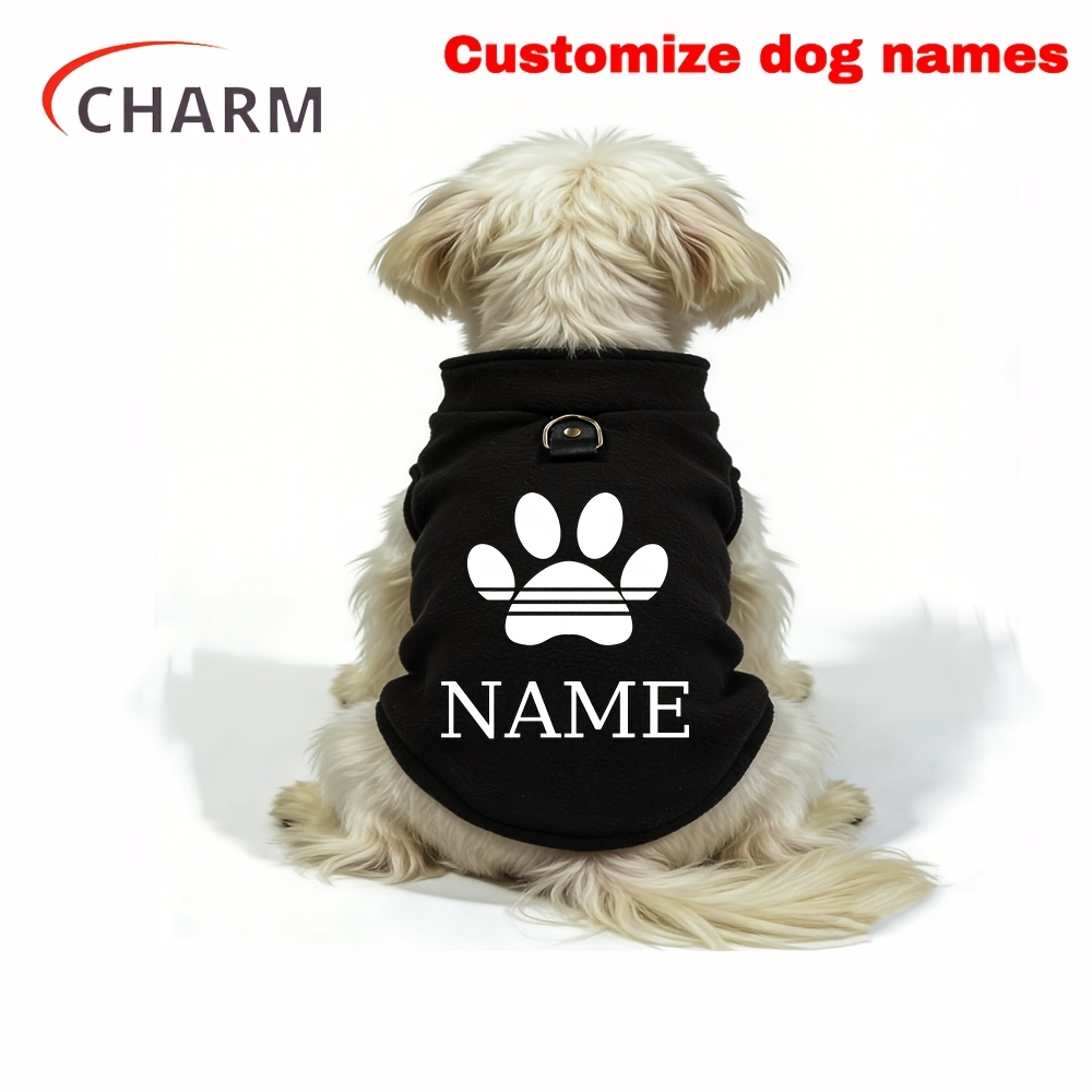 E-shop Personalisiertes Namens-Adi-Stvle Hunde-Geschirrweste, Ganzjahres-Haustierkleidung, -Haare-Verlust, warmes & dünnes Outfit für kleine Hunde,