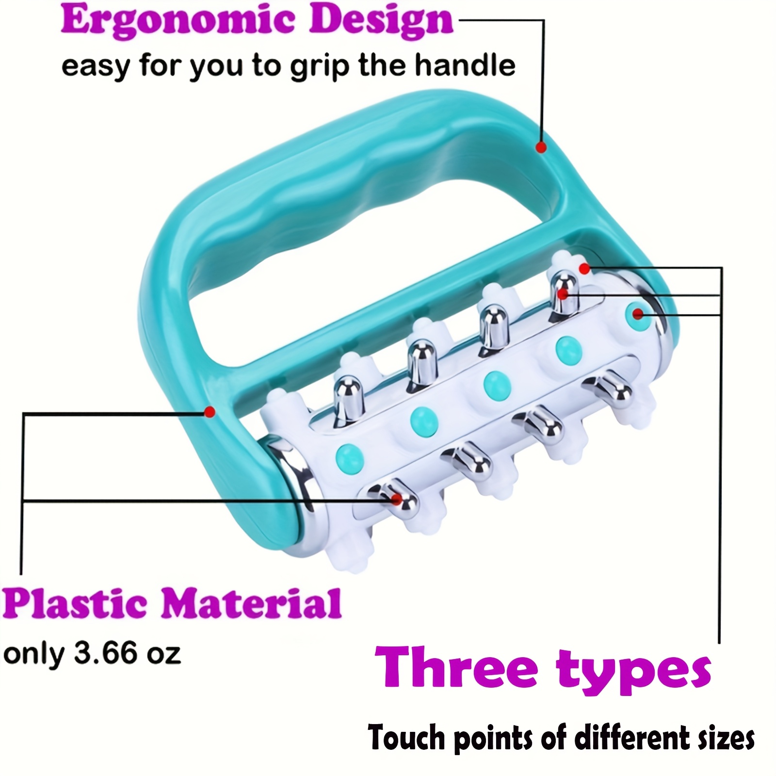lym drain massager   and cuticle removal tool manual massager suitable for thigh hip legs back and body Product details 5