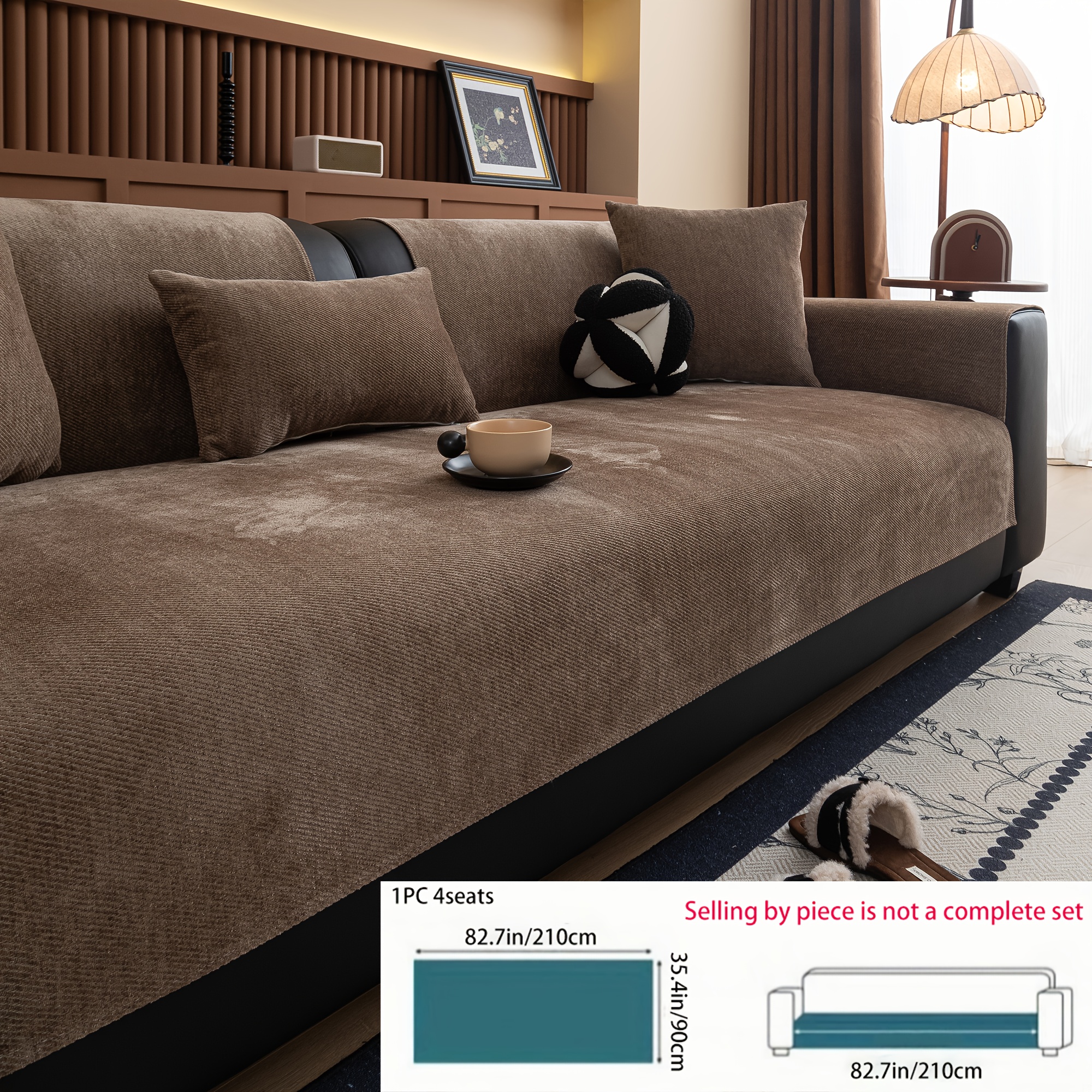 Image of [falling River] 1pc Easy Nordic Snow Neil Sofa Protection Pad, Durable And Comfortable, Suitable For 1/2/3/4 Seated Sofas, Home Sofa Decoration, Living Room And Bedroom Decoration