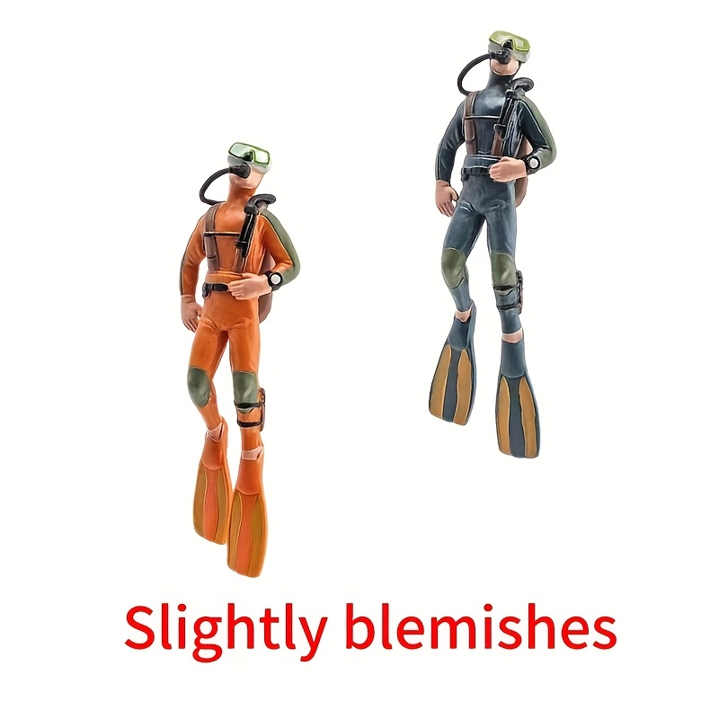 2 Adorable Diver Aquarium Decorations - Vibrant Floating Fish Tank Ornaments, Realistically Designed, Suitable For All Fish, Easy To Adjust , Aquarium Additions