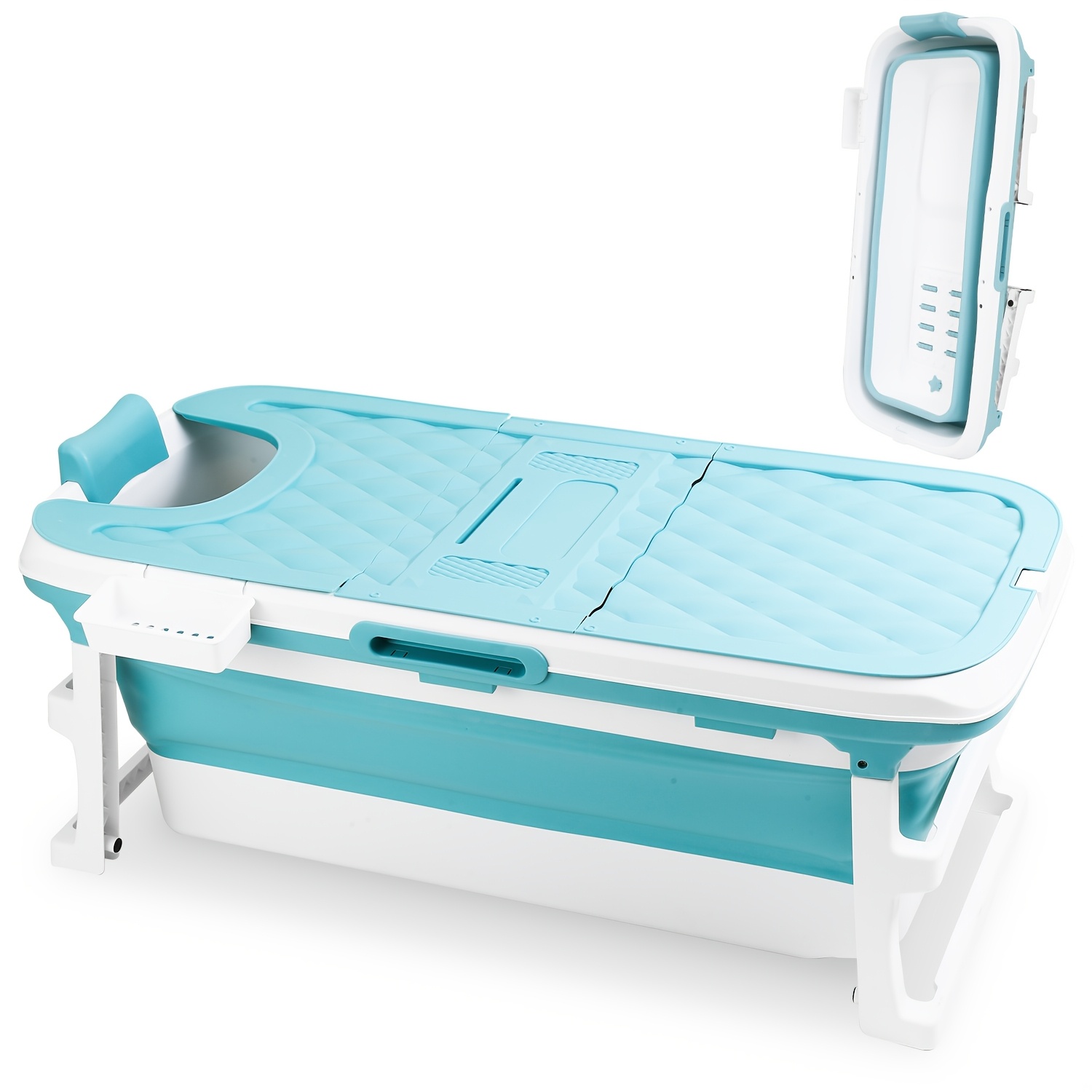 Image of Foldable Bathtub, Bathtub, Portable Bathtub, Easy To Assemble Bathtub, Portable Foldable Mobile Bathtub, Adult Foldable Bathtub With Cover, Suitable For Bathrooms, Showers And