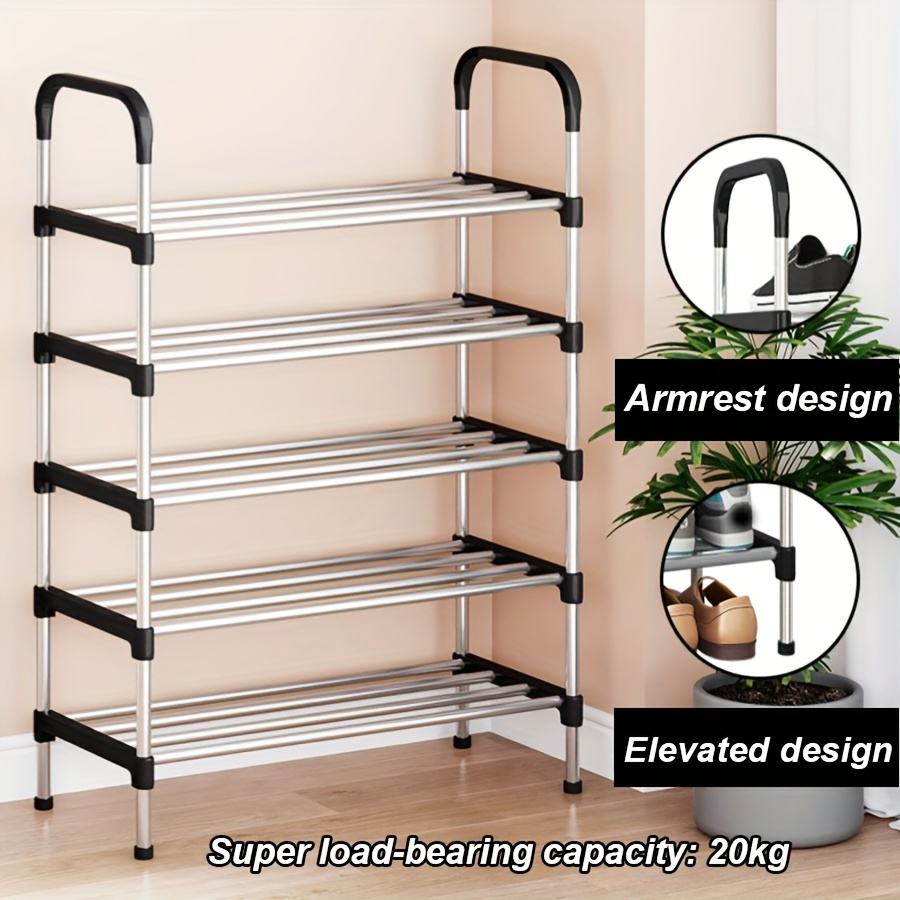 

1pc Multi Layer Shoe Rack, Multi-layer Simple Household Assembly, Minimalist Shoe Cabinet At The Entrance, Economical Dormitory Dust Rack In The Lobby Cabinet