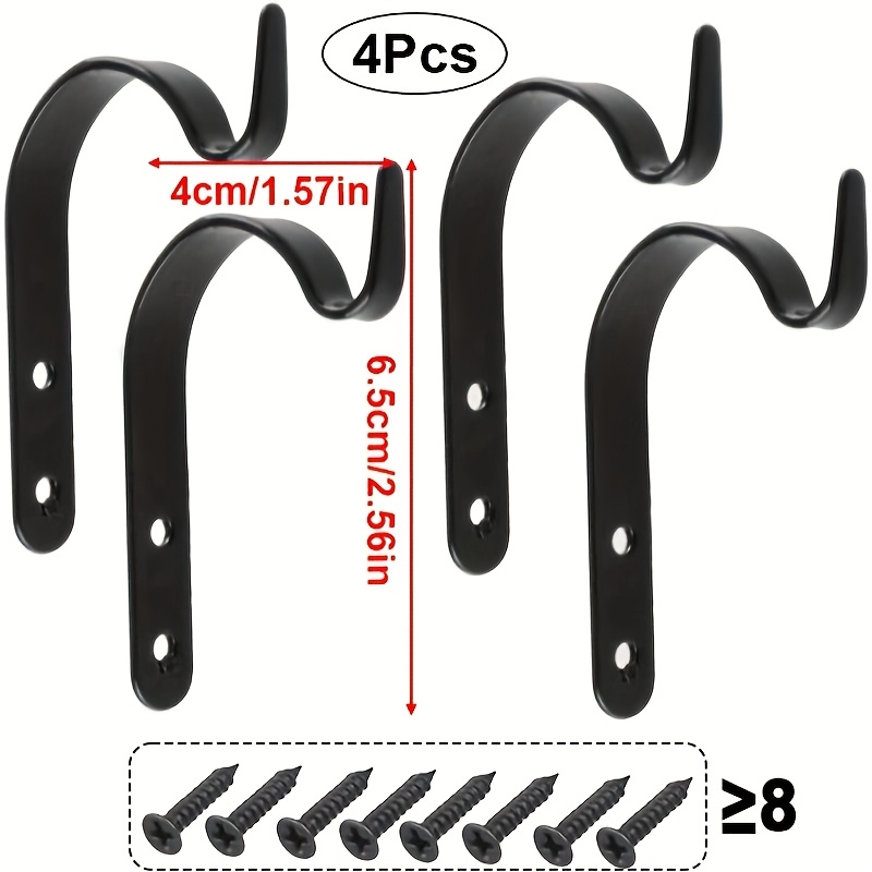 TEMU 4 ganci da parete con viti, 6,5 cm/2,56 pollici di altezza 4,0 cm/1,57 pollici di larghezza, mini ganci appendiabiti in ferro per appendere