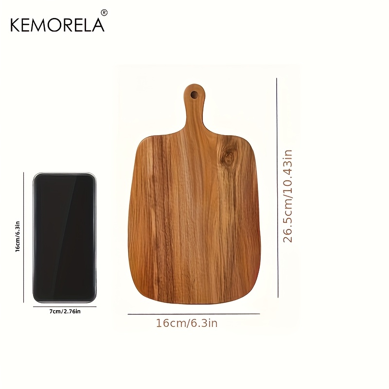 TEMU KEMORELA Planche à découper en bois de haute qualité avec poignée, planche à découper multifonctionnelle - Convient pour couper , le poisson, le